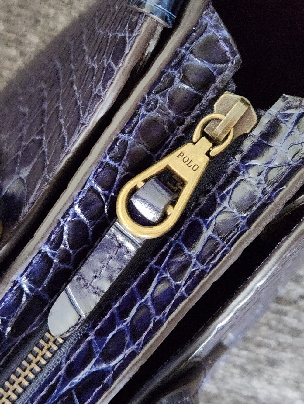 💙VERY HTF Polo Ralph Lauren💙 - Royal Blue Large Sloane Satchel Bag - Picture 11 of 16